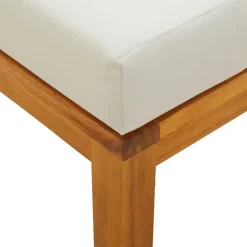 vidaXL Tuinkrukjes 2 st met kussens 40x40x42 cm massief acaciahout