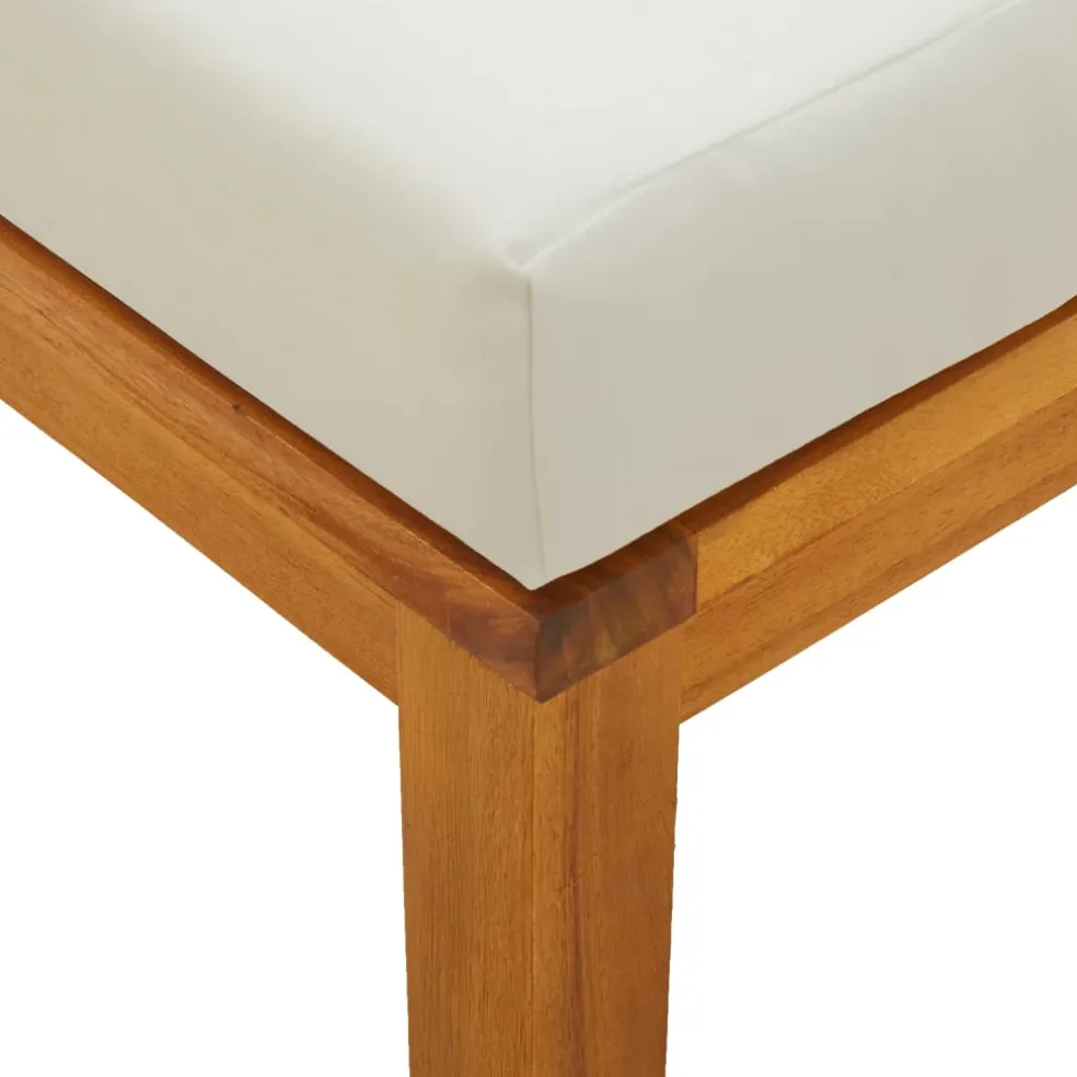 vidaXL Tuinkrukjes 2 st met kussens 40x40x42 cm massief acaciahout