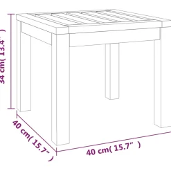 vidaXL Tuinkrukjes 2 st met kussens 40x40x34 cm massief acaciahout