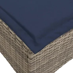 vidaXL Tuinkrukken met kussens 2 st 55x55x36 cm poly rattan grijs