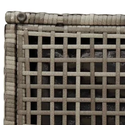 vidaXL Tuinkrukken met kussens 2 st 40x40x43 cm poly rattan grijs