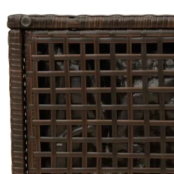 vidaXL Tuinkrukken met kussens 2 st 40x40x43 cm poly rattan bruin