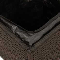vidaXL Tuinkrukken met kussens 2 st 40x40x43 cm poly rattan bruin