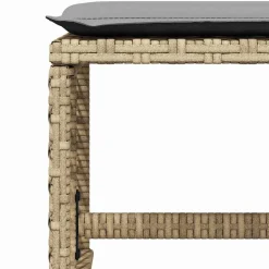 vidaXL Tuinkrukken 4 st kussens 41x41x36 cm poly rattan gemengd beige