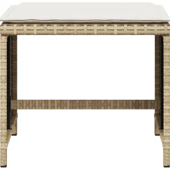 vidaXL Tuinkrukken 4 st met kussens 41x41x36 cm poly rattan beige
