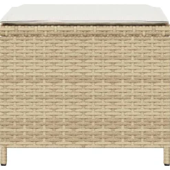 vidaXL Tuinkrukken 4 st met kussens 41x41x36 cm poly rattan beige