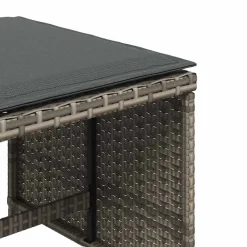 vidaXL Tuinkrukken 4 st met kussens 41x41x36 cm poly rattan grijs