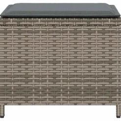vidaXL Tuinkrukken 4 st met kussens 41x41x36 cm poly rattan grijs