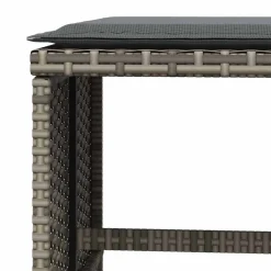 vidaXL Tuinkrukken 4 st met kussens 41x41x36 cm poly rattan grijs