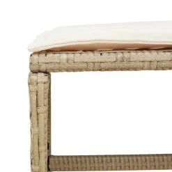 vidaXL Tuinkrukken 4 st met kussens 40x40x35 cm poly rattan beige