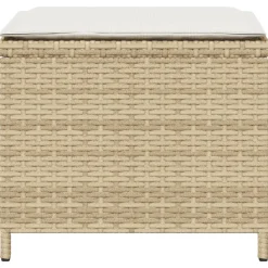 vidaXL Tuinkrukken 4 st met kussens 40x40x35 cm poly rattan beige