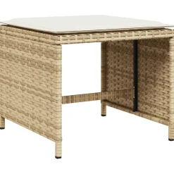 vidaXL Tuinkrukken 4 st met kussens 40x40x35 cm poly rattan beige