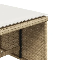 vidaXL Tuinkrukken 4 st met kussens 40x40x35 cm poly rattan beige