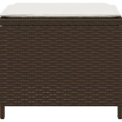 vidaXL Tuinkrukken 4 st met kussens 41x41x36 cm poly rattan bruin
