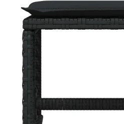 vidaXL Tuinkrukken 4 st met kussens 41x41x36 cm poly rattan zwart