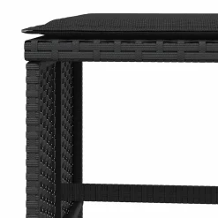 vidaXL Tuinkrukken 4 st met kussens 41x41x36 cm poly rattan zwart