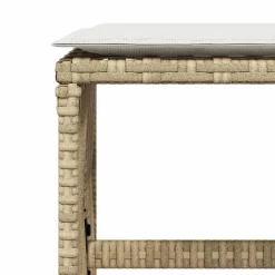 vidaXL Tuinkrukken 4 st met kussens 41x41x36 cm poly rattan beige