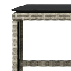 vidaXL Tuinkrukken 4 st met kussens 40x40x35 cm poly rattan lichtgrijs