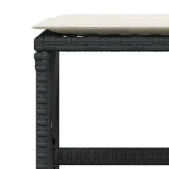 vidaXL Tuinkrukken 4 st met kussens 41x41x36 cm poly rattan zwart