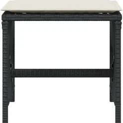 vidaXL Tuinkrukken 4 st met kussens 41x41x36 cm poly rattan zwart