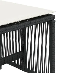 vidaXL Tuinkrukken 4 st met kussens 41x41x36 cm poly rattan zwart