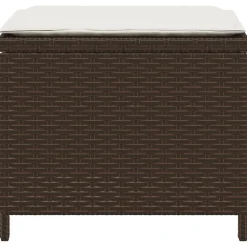 vidaXL Tuinkrukken 4 st met kussens 40x40x35 cm poly rattan bruin