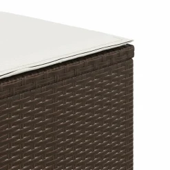 vidaXL Tuinkrukken 4 st met kussens 40x40x35 cm poly rattan bruin