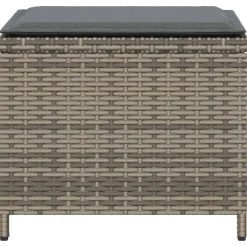 vidaXL Tuinkrukken 4 st met kussens 40x40x35 cm poly rattan grijs