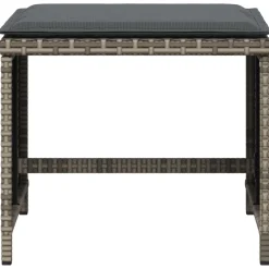 vidaXL Tuinkrukken 4 st met kussens 40x40x35 cm poly rattan grijs