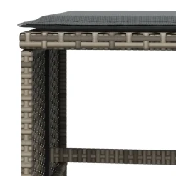 vidaXL Tuinkrukken 4 st met kussens 40x40x35 cm poly rattan grijs