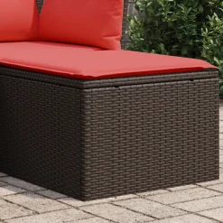 vidaXL Tuinkruk met kussen Bruin 55 x 55 x 37 cm poly rattan