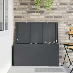 vidaXL Tuinkussenopbergdoos Gegalvaniseerd staal 100 x 50,5 x 50 cm