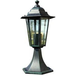 vidaXL Tuinlampen 2 st aluminium donkergroen/zwart