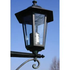 vidaXL Tuinlantaarn met 3 armen 215 cm aluminium donkergroen/zwart