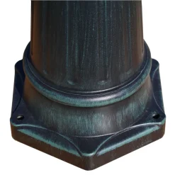 vidaXL Tuinlantaarn met 2 armen 230 cm aluminium donkergroen/zwart