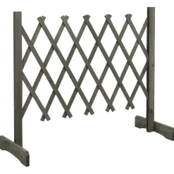 vidaXL Tuinlatwerk 120x60 cm massief vurenhout grijs