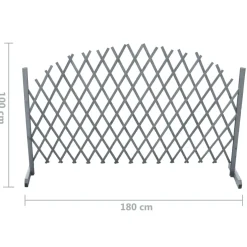 vidaXL Tuinlatwerk 1,8x1 m massief vurenhout grijs