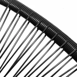 vidaXL Tuinmaanstoel poly rattan zwart
