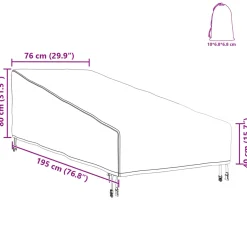 vidaXL Tuinmeubelhoes 195 x 76 x 82 cm 210D Oxford Stof Rechthoekig