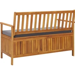 vidaXL Tuinopbergbank 120 cm massief acaciahout