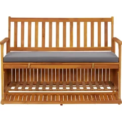 vidaXL Tuinopbergbank 120 cm massief acaciahout