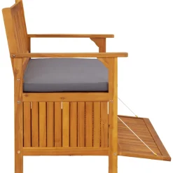 vidaXL Tuinopbergbank 120 cm massief acaciahout