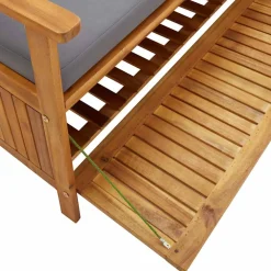 vidaXL Tuinopbergbank 120 cm massief acaciahout