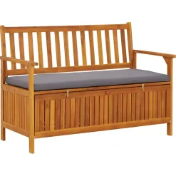 vidaXL Tuinopbergbank 120 cm massief acaciahout