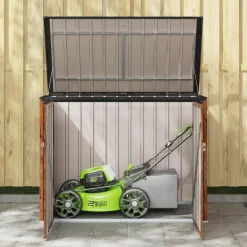 vidaXL Tuinopslagdoos Bruin 151,5 x 82 x 110,5 cm Staal