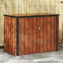 vidaXL Tuinopslagdoos Bruin 151,5 x 82 x 110,5 cm Staal