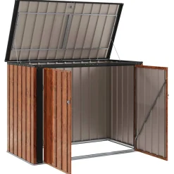 vidaXL Tuinopslagdoos Bruin 151,5 x 82 x 110,5 cm Staal