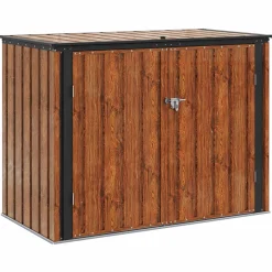 vidaXL Tuinopslagdoos Bruin 151,5 x 82 x 110,5 cm Staal