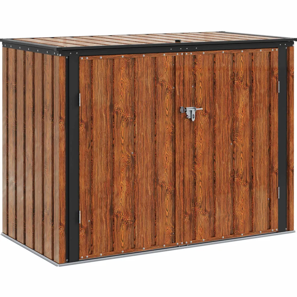 vidaXL Tuinopslagdoos Bruin 151,5 x 82 x 110,5 cm Staal