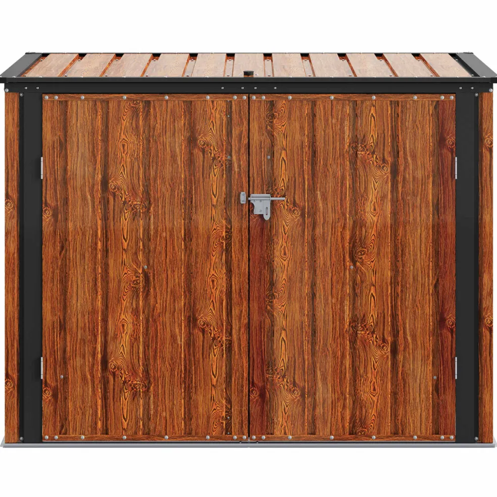 vidaXL Tuinopslagdoos Bruin 151,5 x 82 x 110,5 cm Staal